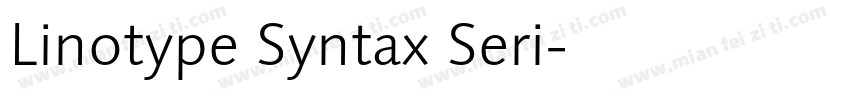 Linotype Syntax Seri字体转换